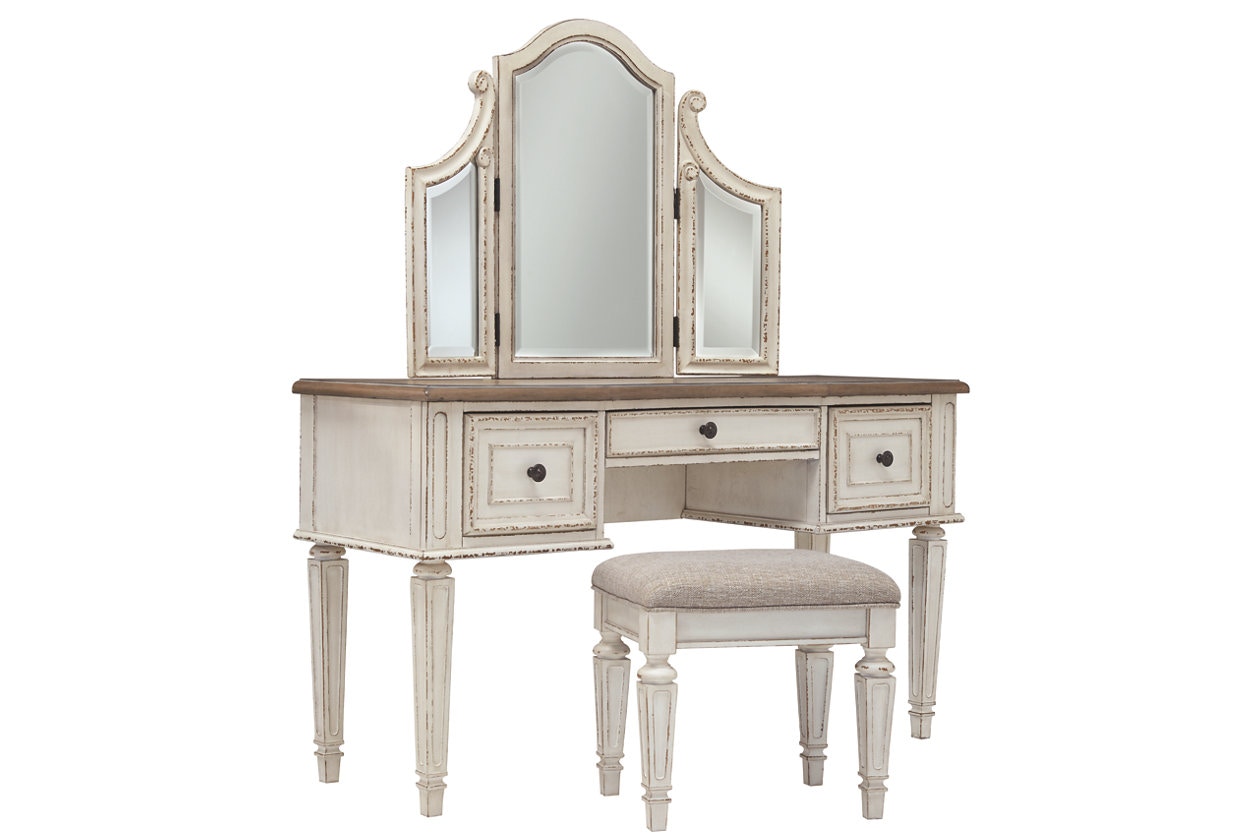 Ashley Realyn Realyn Vanity and Mirror with Stool B743-22